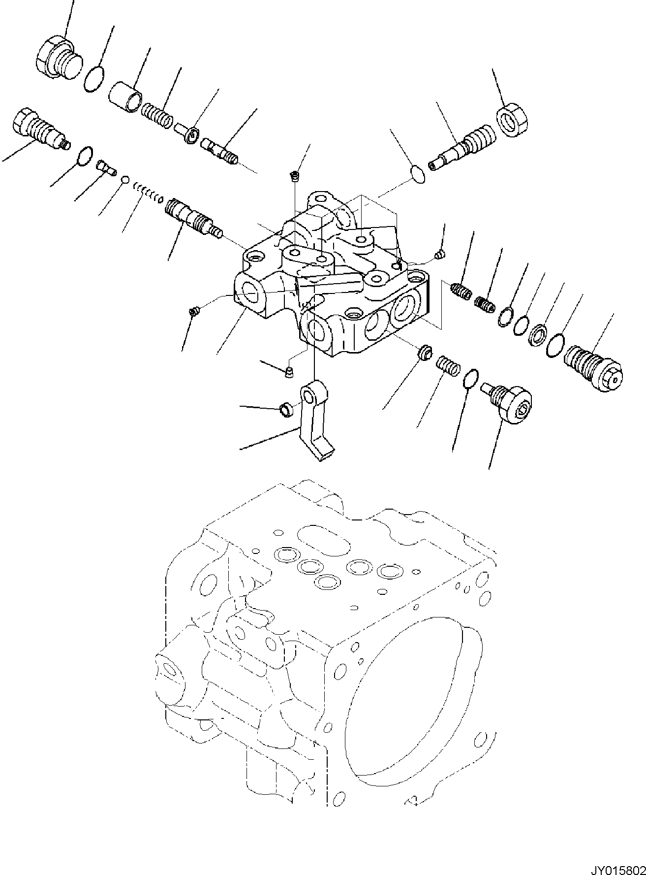Komatsu parts book diagram for PC50MR-2 S/N F00103 AND UP: HYDRAULIC PUMP (3/5)