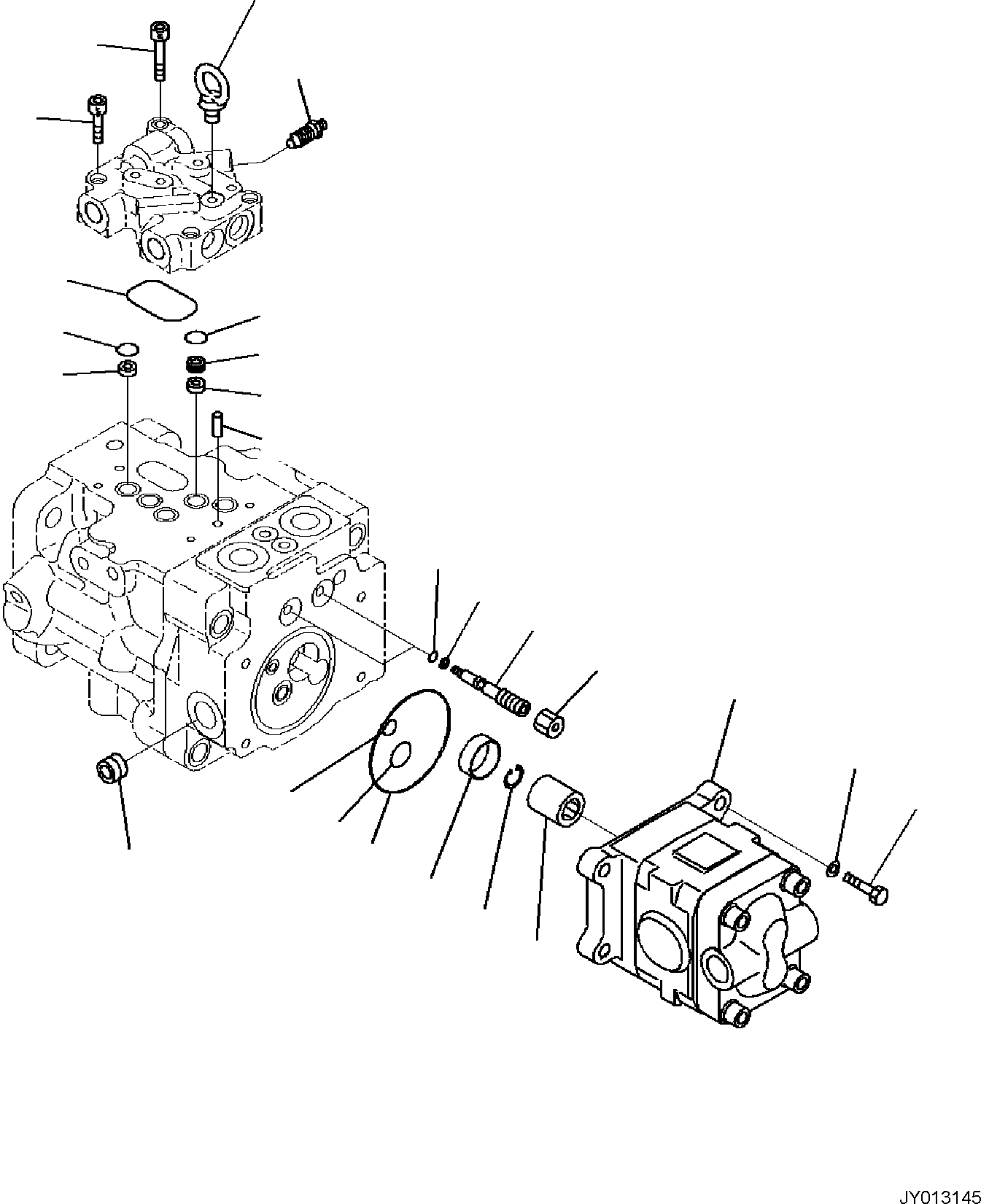 Komatsu parts book diagram for PC50MR-2 S/N F00103 AND UP: HYDRAULIC PUMP (4/5)