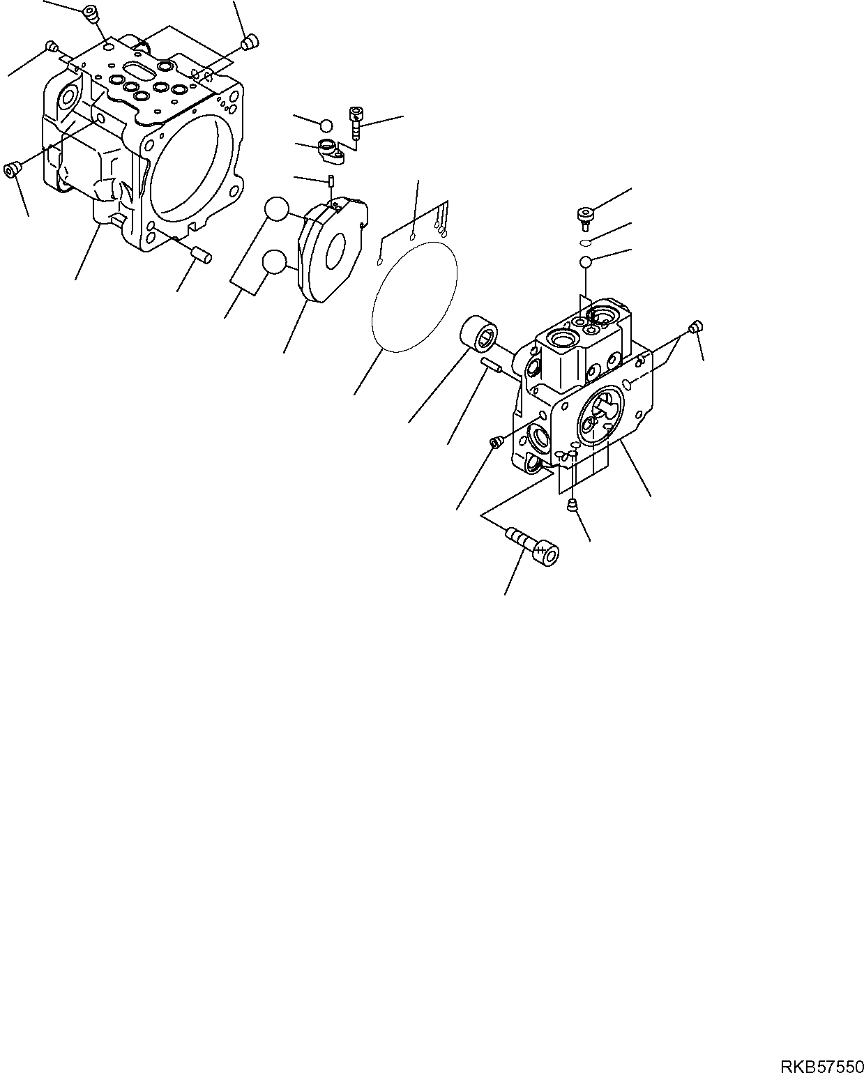 Komatsu parts book diagram for PC50MR-2 S/N F00103 AND UP: HYDRAULIC PUMP (FOR AIR CONDITIONING) (1/5)