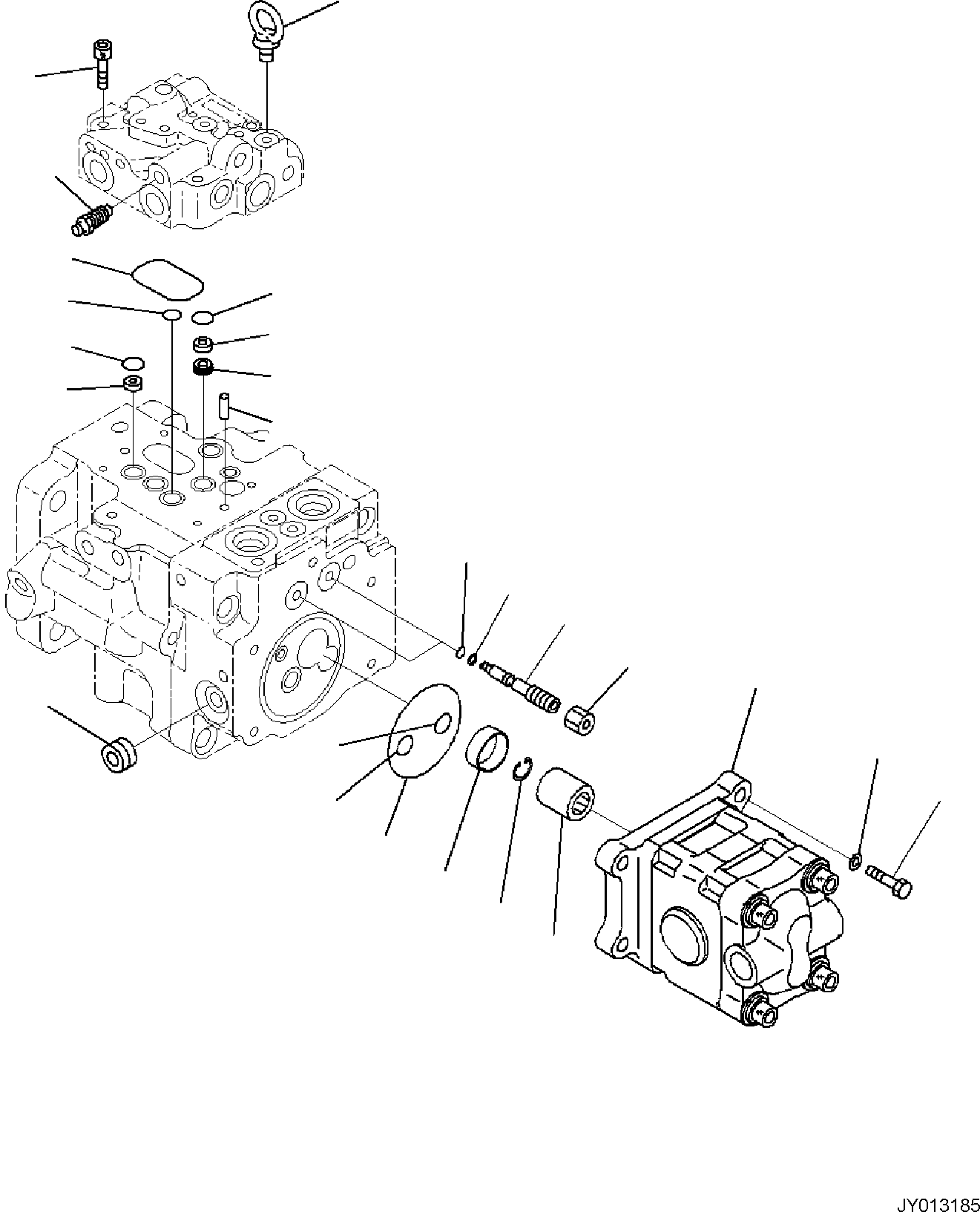 Komatsu parts book diagram for PC50MR-2 S/N F00103 AND UP: HYDRAULIC PUMP (FOR AIR CONDITIONING) (5/6)