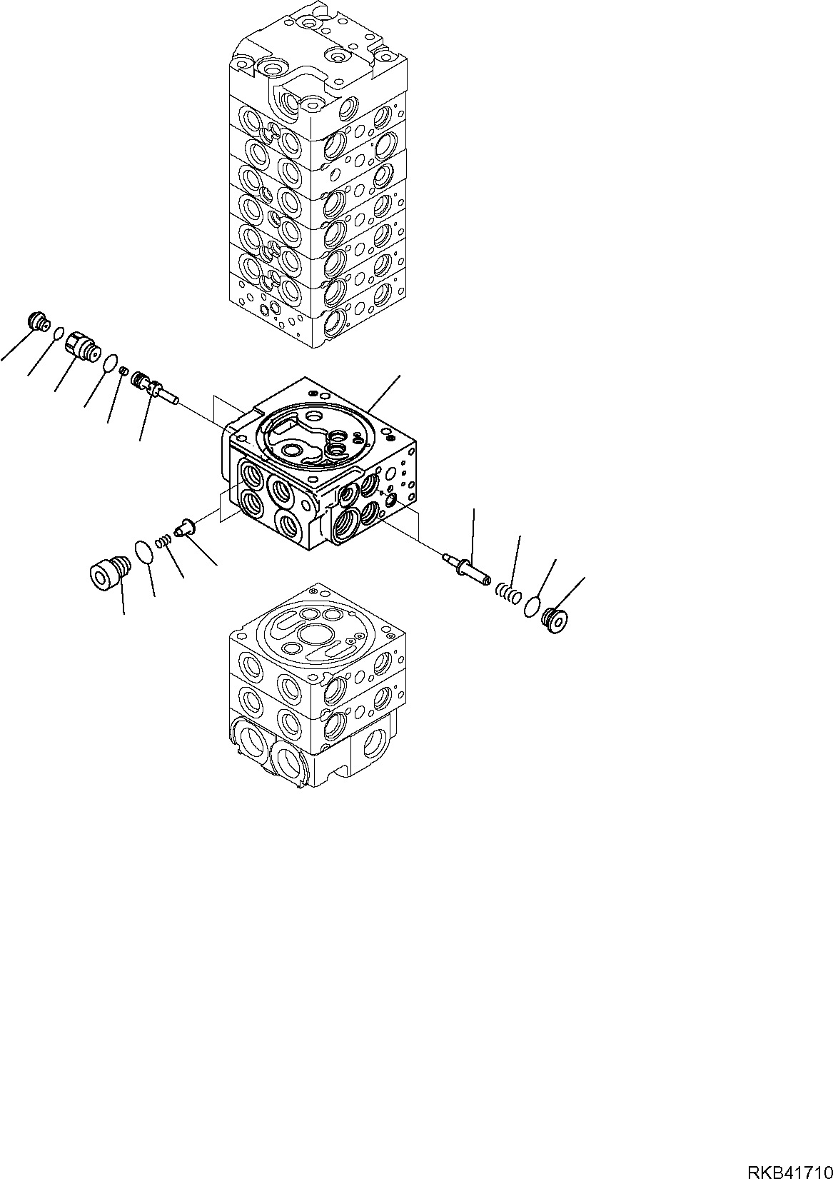 Komatsu parts book diagram for PC50MR-2 S/N F00103 AND UP: CONTROL VALVE (13/22)