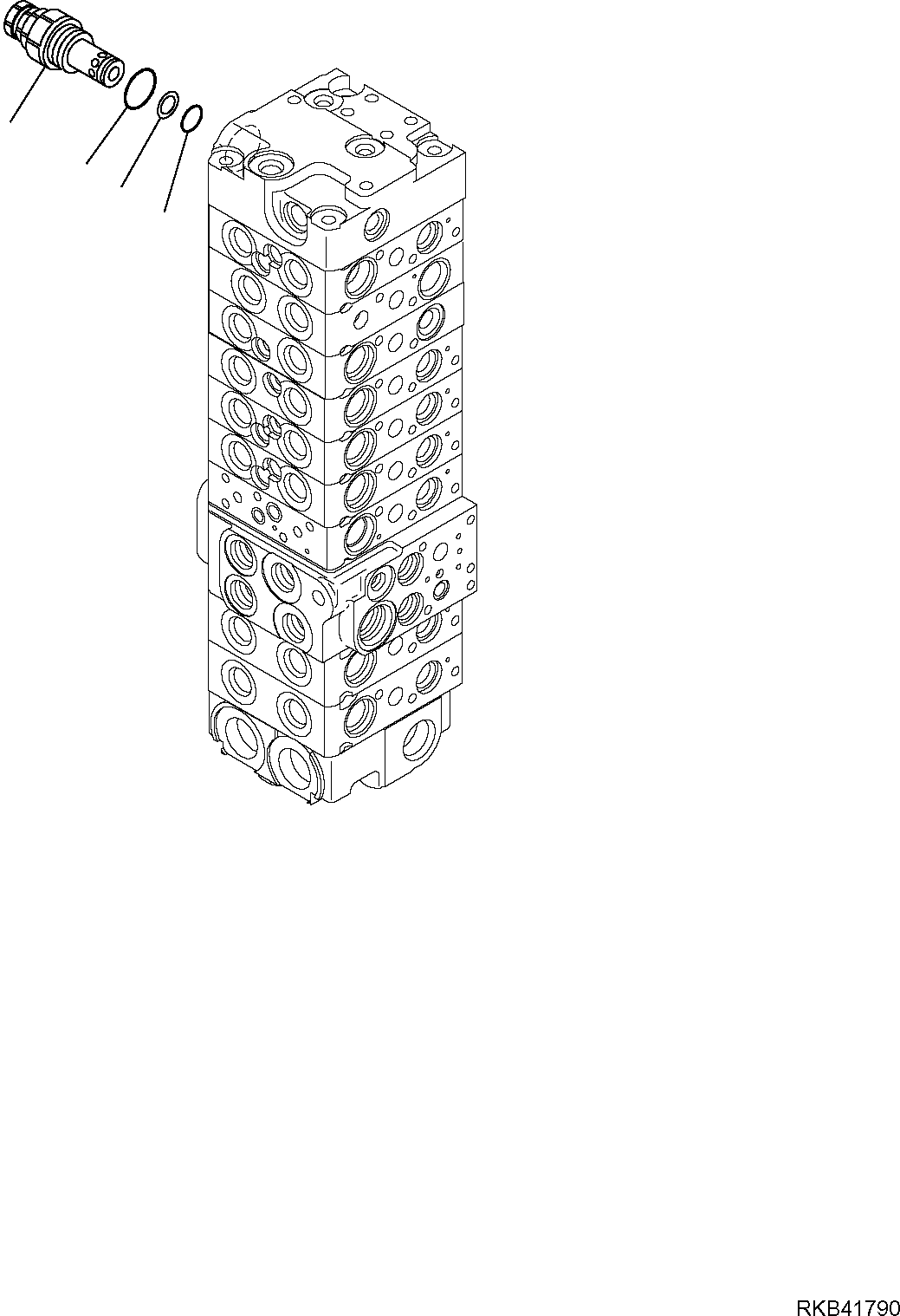 Komatsu parts book diagram for PC50MR-2 S/N F00103 AND UP: CONTROL VALVE (20/22)