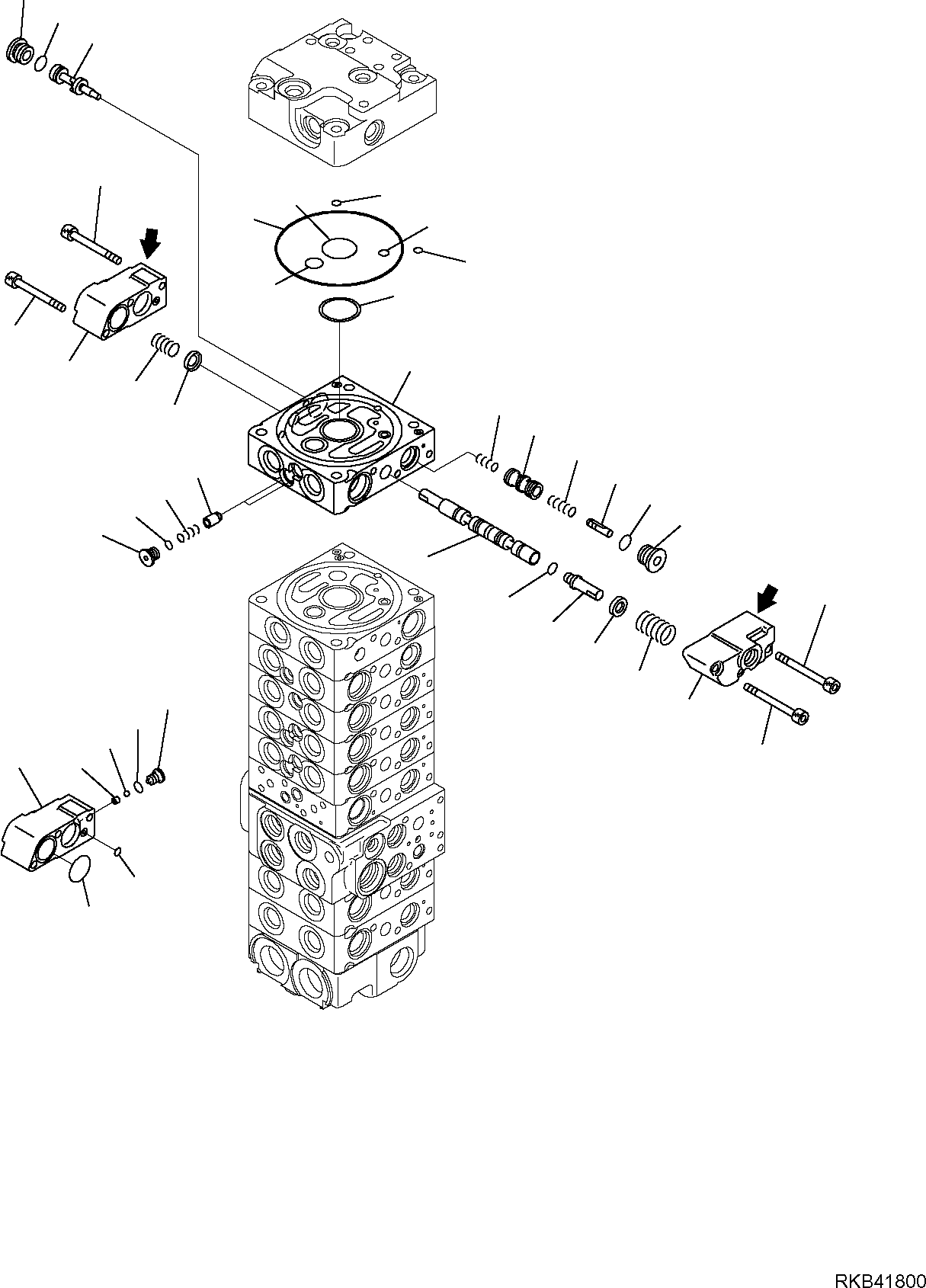 Komatsu parts book diagram for PC50MR-2 S/N F00103 AND UP: CONTROL VALVE (21/22)