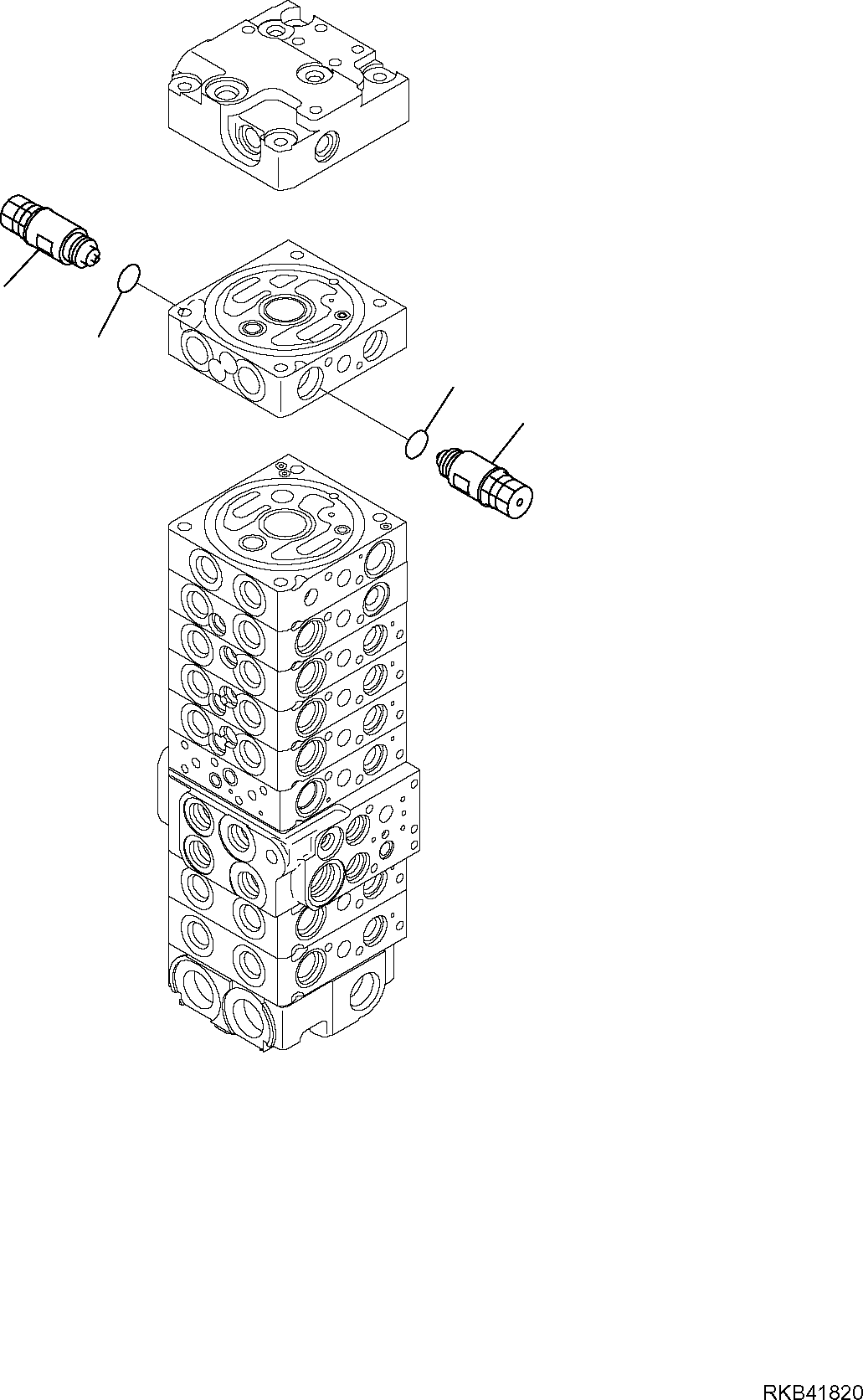 Komatsu parts book diagram for PC50MR-2 S/N F00103 AND UP: CONTROL VALVE (22/22)