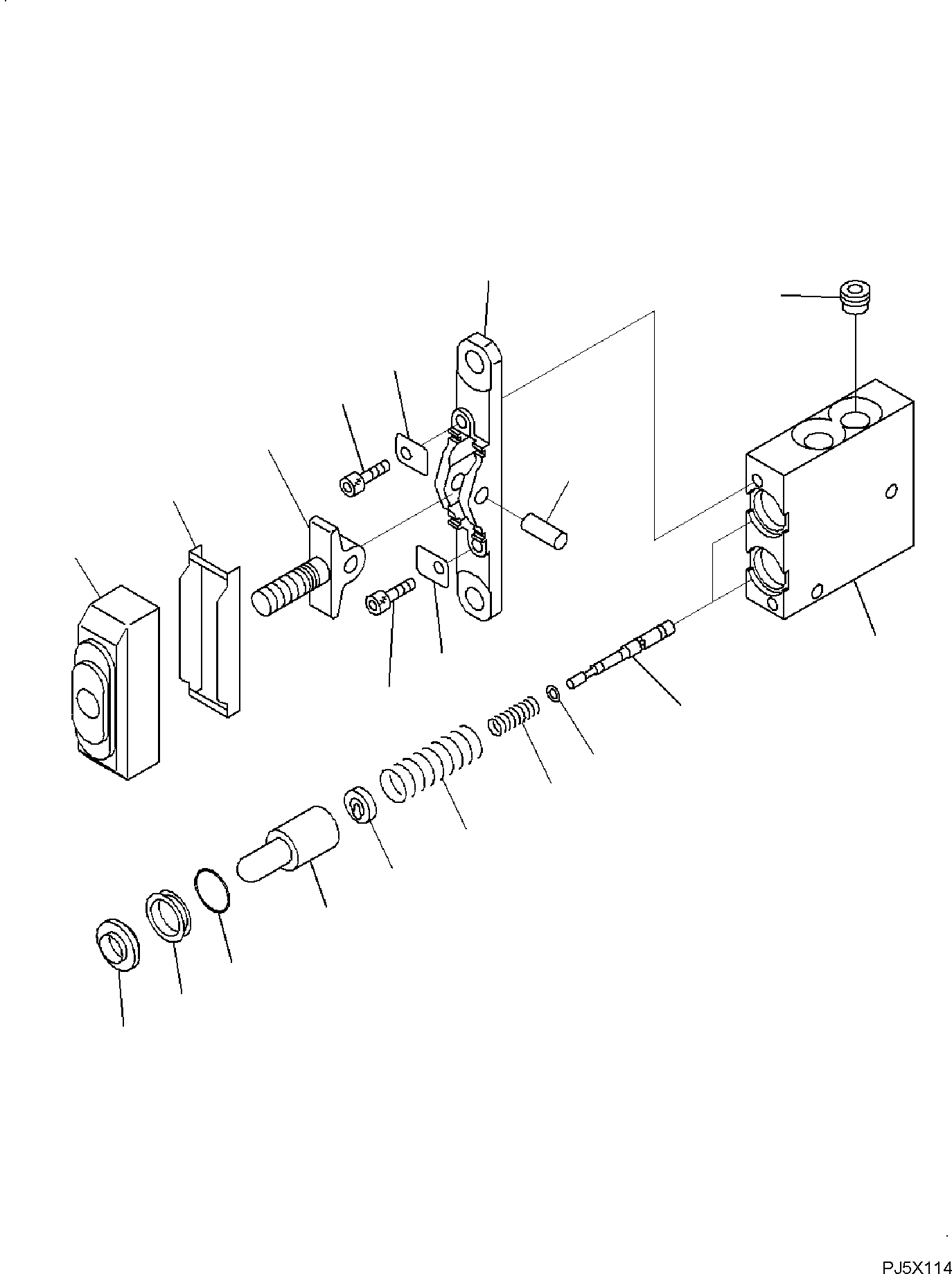 Komatsu parts book diagram for PC50MR-2 S/N F00103 AND UP: PPC VALVE, BLADE