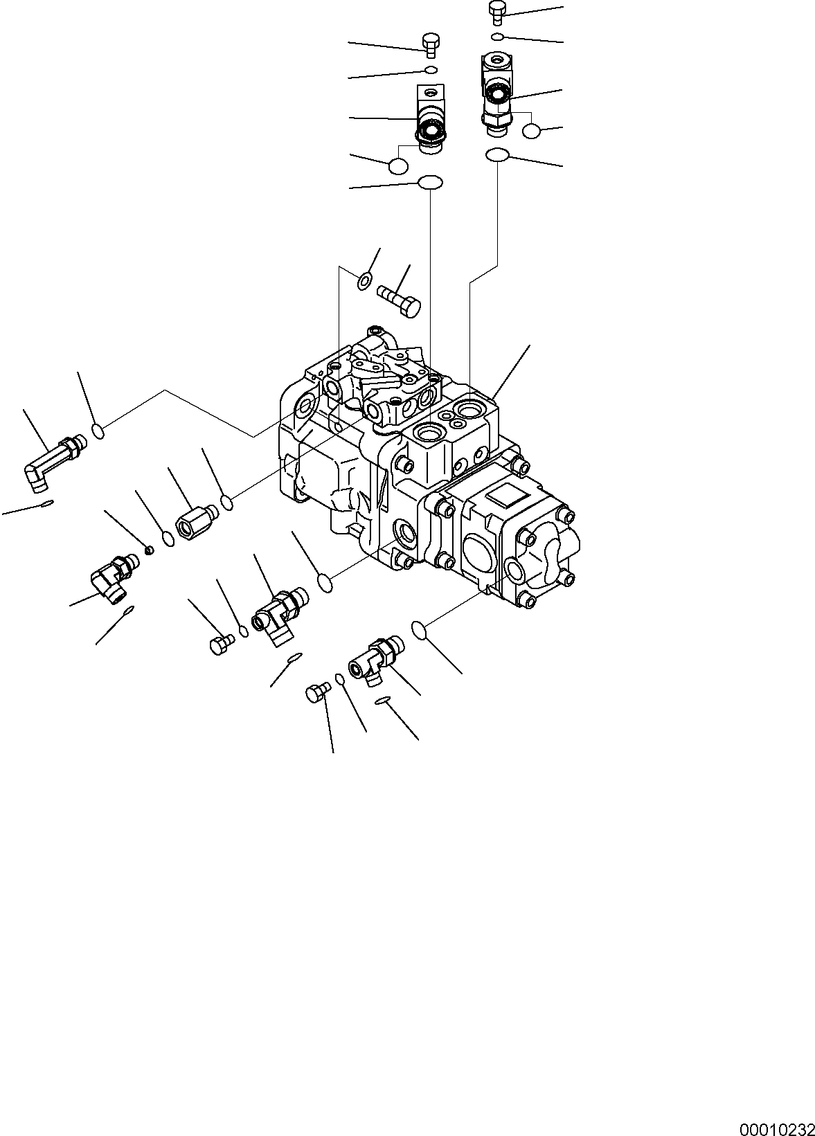 Komatsu parts book diagram for PC50MR-2 S/N F00103 AND UP: HYDRAULIC PUMP (CONNECTING PARTS)