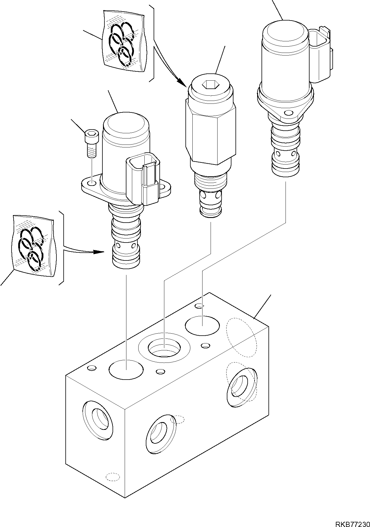 Komatsu parts book diagram for PC50MR-2 S/N F00103 AND UP: SERVOCONTROL FEED UNIT