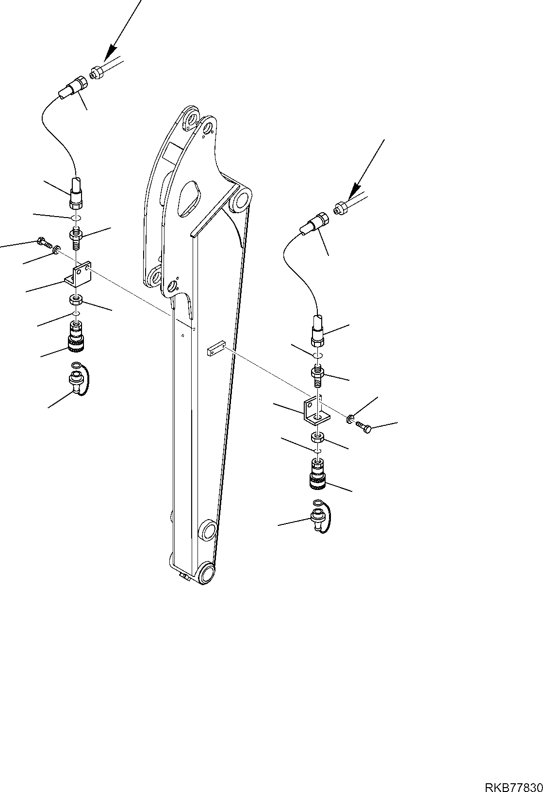 Komatsu parts book diagram for PC50MR-2 S/N F00103 AND UP: HYDRAULIC PIPING (ATTACHMENT LINE) (3/3) (KILOUTOU SPEC.)