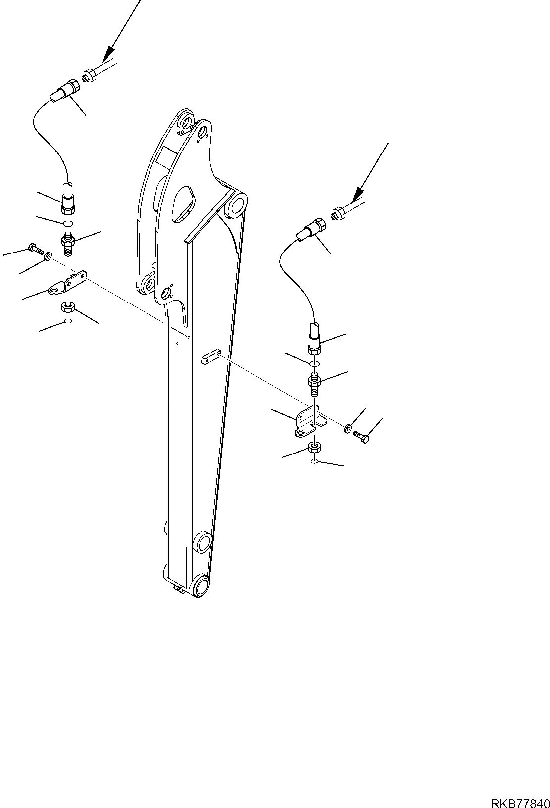 Komatsu parts book diagram for PC50MR-2 S/N F00103 AND UP: HYDRAULIC PIPING (ATTACHMENT LINE) (3/3) (THIESEN SPEC.)