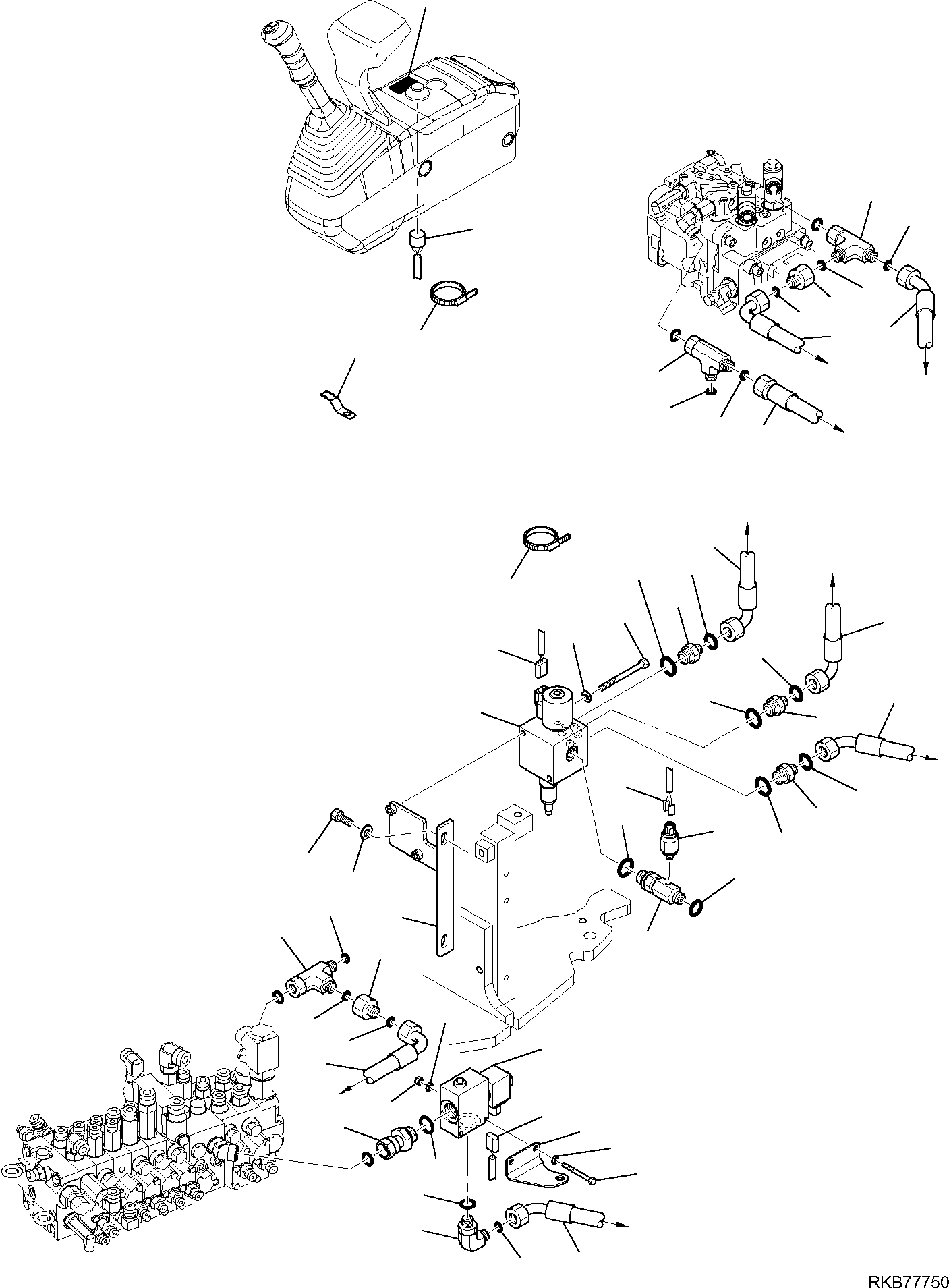 Komatsu parts book diagram for PC50MR-2 S/N F00103 AND UP: HYDRAULIC PIPING (FAST COUPLING LINE) (BOELS SPEC.) (2/2)