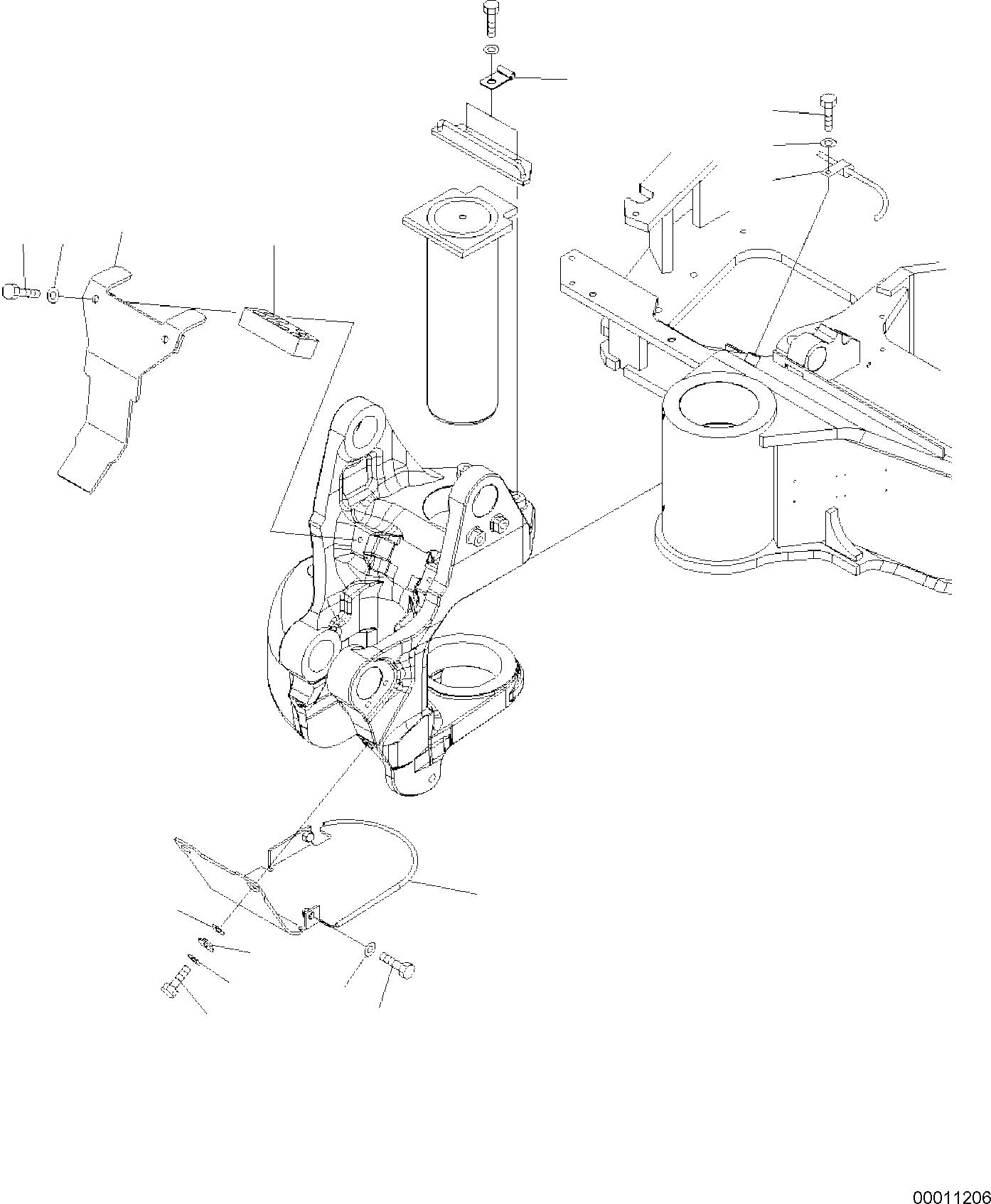 Komatsu parts book diagram for PC50MR-2 S/N F00103 AND UP: SWING BRACKET (2/2)