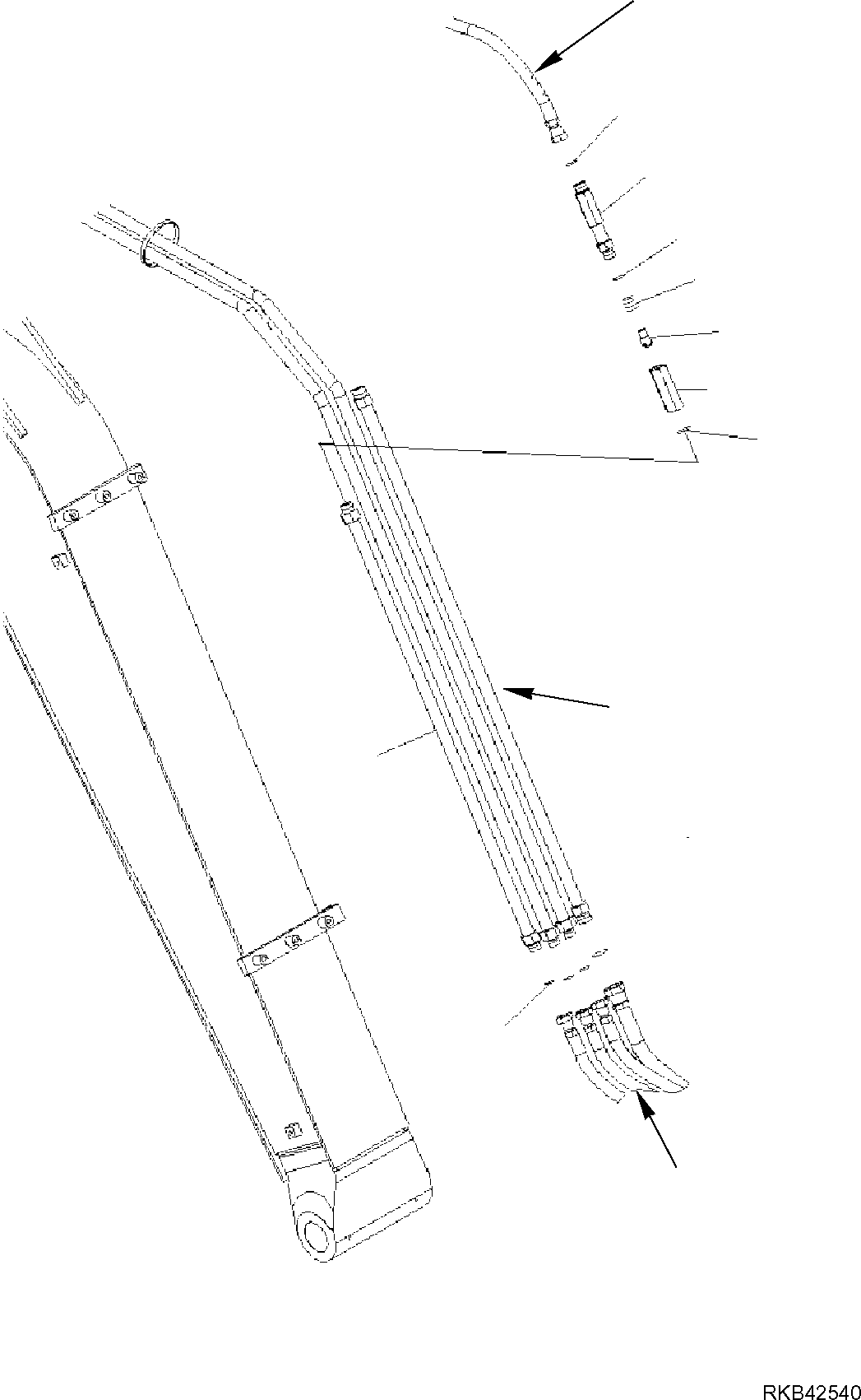 Komatsu parts book diagram for PC50MR-2 S/N F00103 AND UP: LONG ARM (2/2)