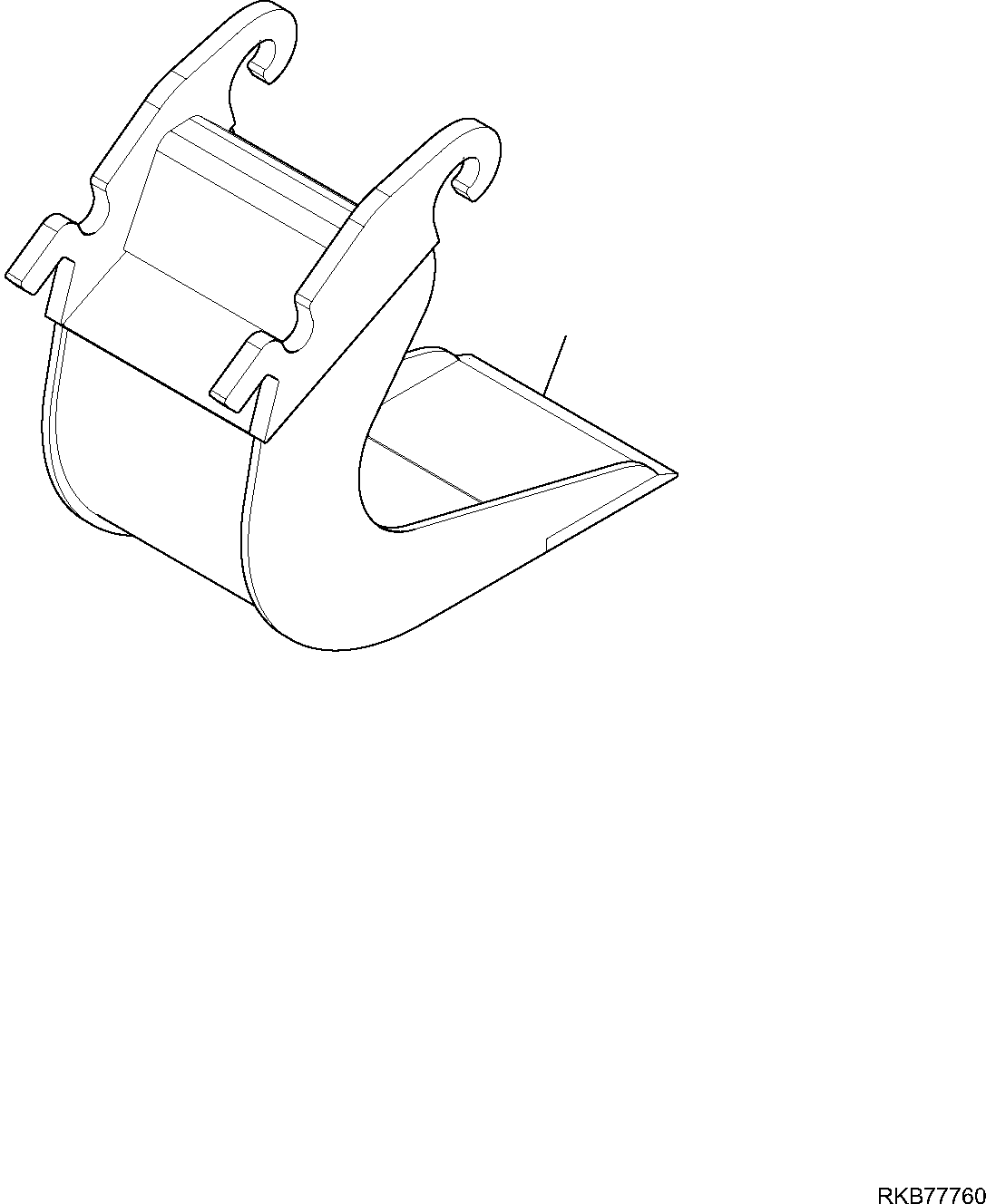Komatsu parts book diagram for PC50MR-2 S/N F00103 AND UP: BUCKET (L=350 MM) (EUROSTEEL TYPE)