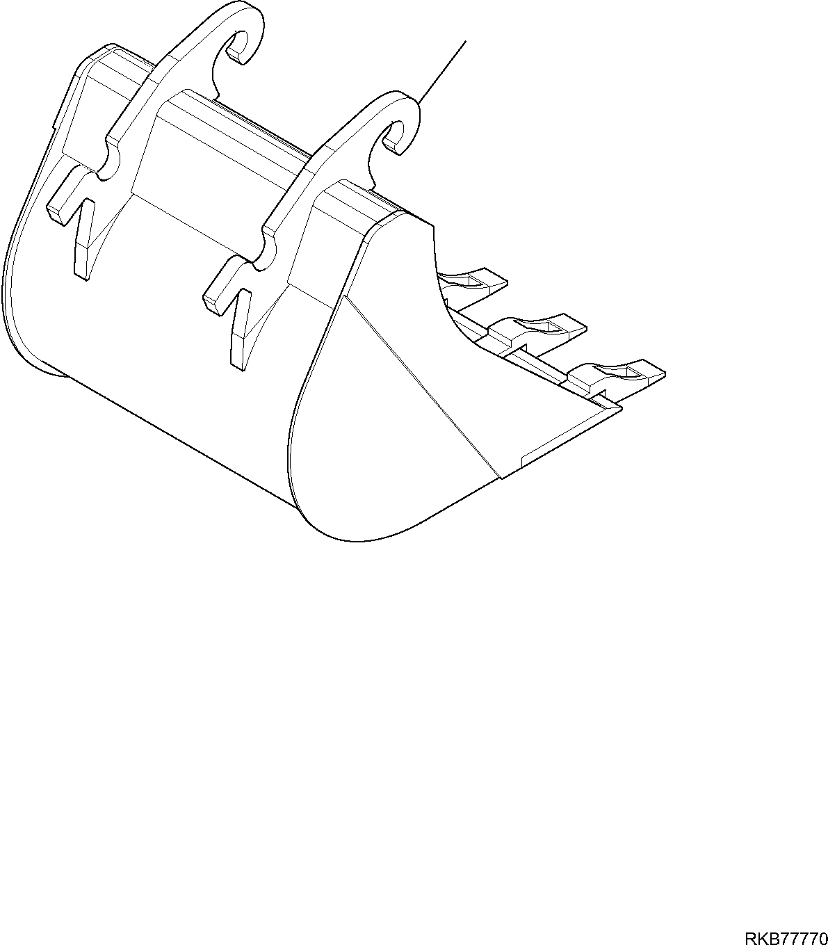Komatsu parts book diagram for PC50MR-2 S/N F00103 AND UP: BUCKET (L=650 MM) (EUROSTEEL TYPE)