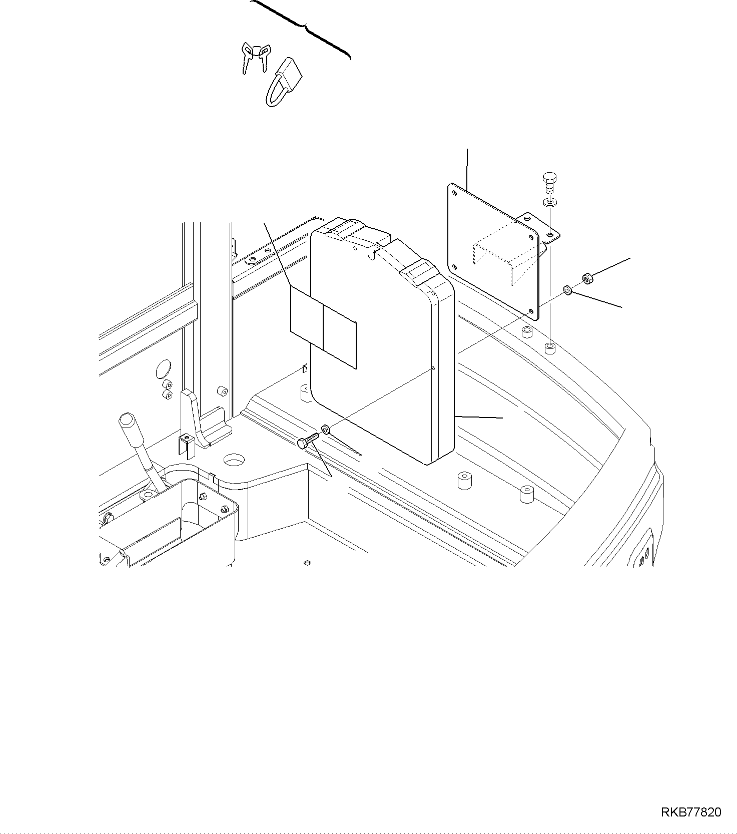 Komatsu parts book diagram for PC50MR-2 S/N F00103 AND UP: DOCUMENT BOX (LOXAM SPEC.)