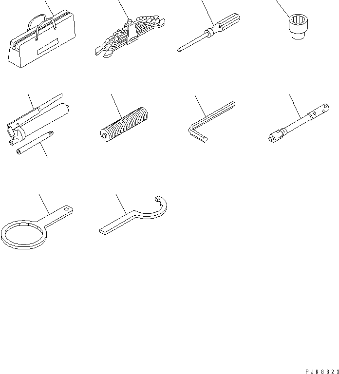 Excavators Komatsu / PC50UU-2 S/N 8001-UP(pc50uu1c) / GENERAL TOOLS (WRENCH SET)(#18001-)(420030 : V0300-01A1)