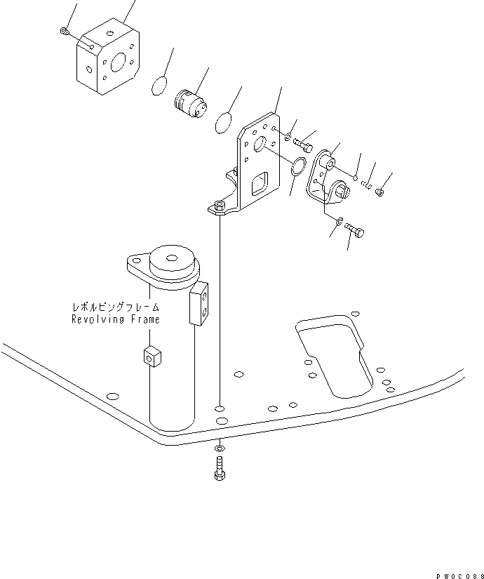 Komatsu parts book diagram for PC58UU-3 S/N 20001-UP: MULTI PATERN (VALVE) (2WAY) (JIS KOMATSU)
