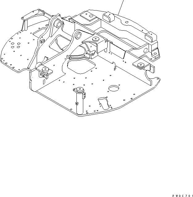 Komatsu parts book diagram for PC58UU-3 S/N 20001-UP: REVOLVING FRAME