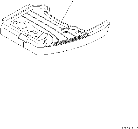 Komatsu parts book diagram for PC58UU-3 S/N 20001-UP: FLOOR MAT (1-ACTUATER ATTACHMENT) (FOR CANOPY)