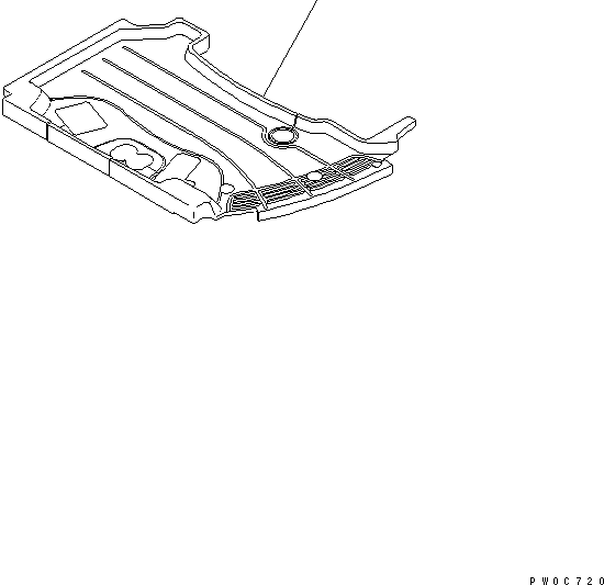 Komatsu parts book diagram for PC58UU-3 S/N 20001-UP: FLOOR MAT (1-ACTUATER ATTACHMENT) (FOR CAB)