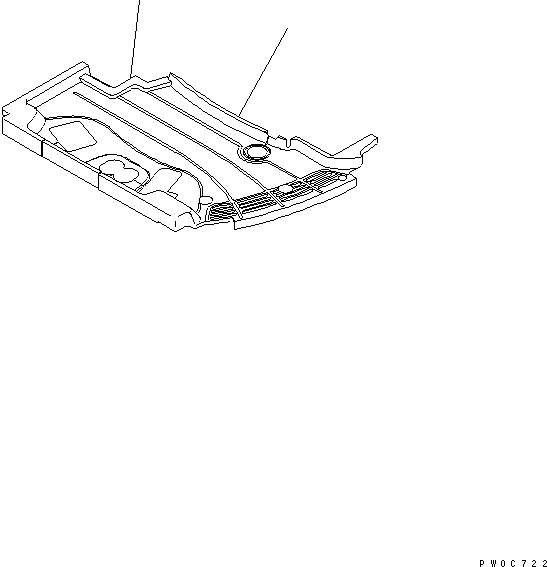 Komatsu parts book diagram for PC58UU-3 S/N 20001-UP: FLOOR MAT (1-ACTUATER ATTACHMENT) (FOR AIR CON)