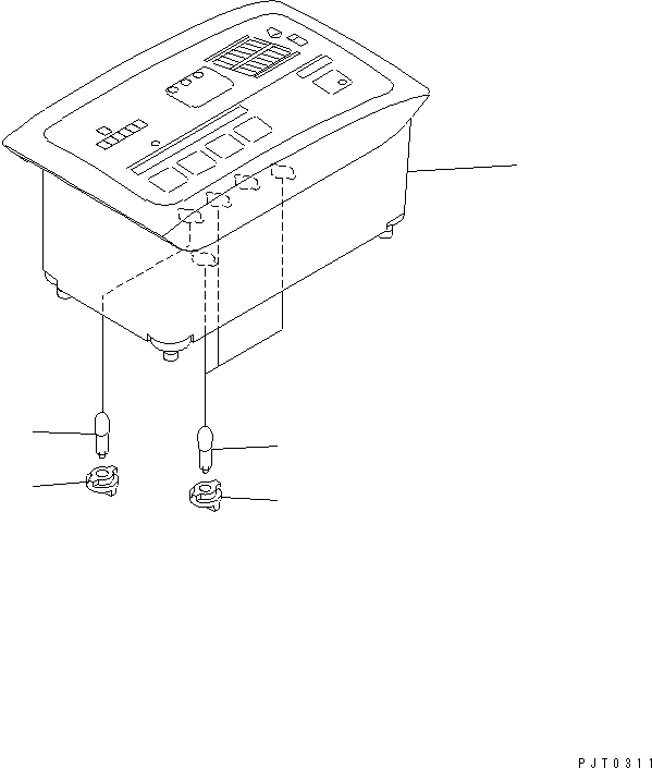 Komatsu parts book diagram for PC58UU-3 S/N 20001-UP: MONITOR PANEL (INNER PARTS)