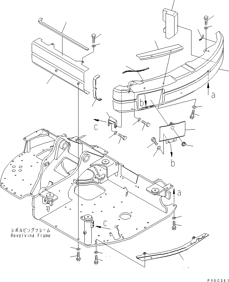 Komatsu parts book diagram for PC58UU-3 S/N 20001-UP: LEFT SIDE COVER (FOR CAB)