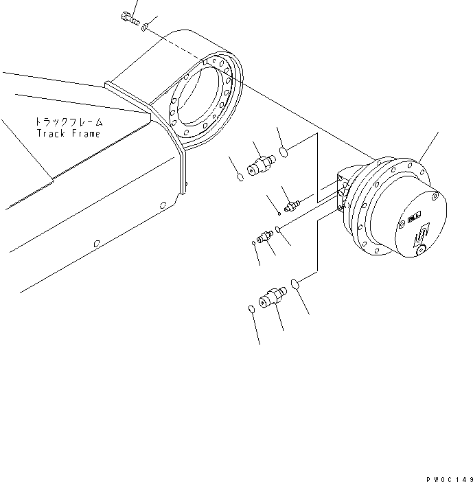 Komatsu parts book diagram for PC58UU-3 S/N 20001-UP: FINAL DRIVE(#20001-22300)