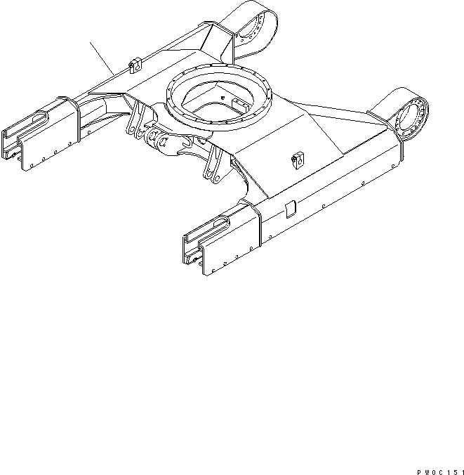 Komatsu parts book diagram for PC58UU-3 S/N 20001-UP: TRACK FRAME(#20001-22300)