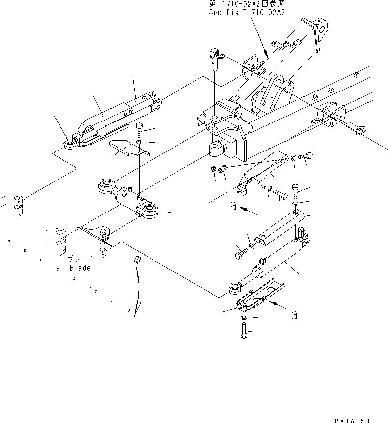 Komatsu parts book diagram for PC58UU-3 S/N 20001-UP: TILT CYLINDER AND ANGLE CYLINDER(#20001-20847)