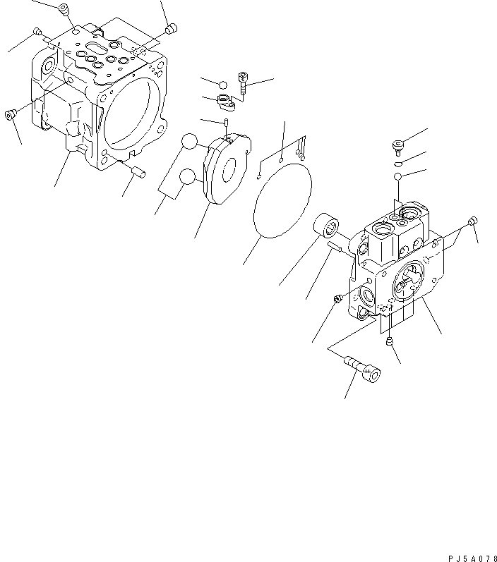 Komatsu parts book diagram for PC58UU-3 S/N 20001-UP: MAIN PUMP (1/5)