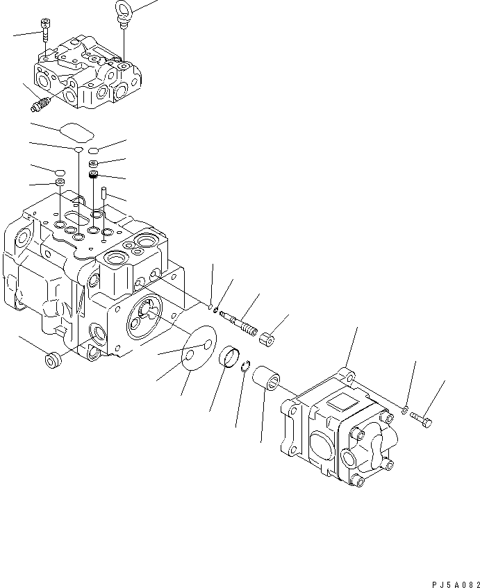 Komatsu parts book diagram for PC58UU-3 S/N 20001-UP: MAIN PUMP (5/5)