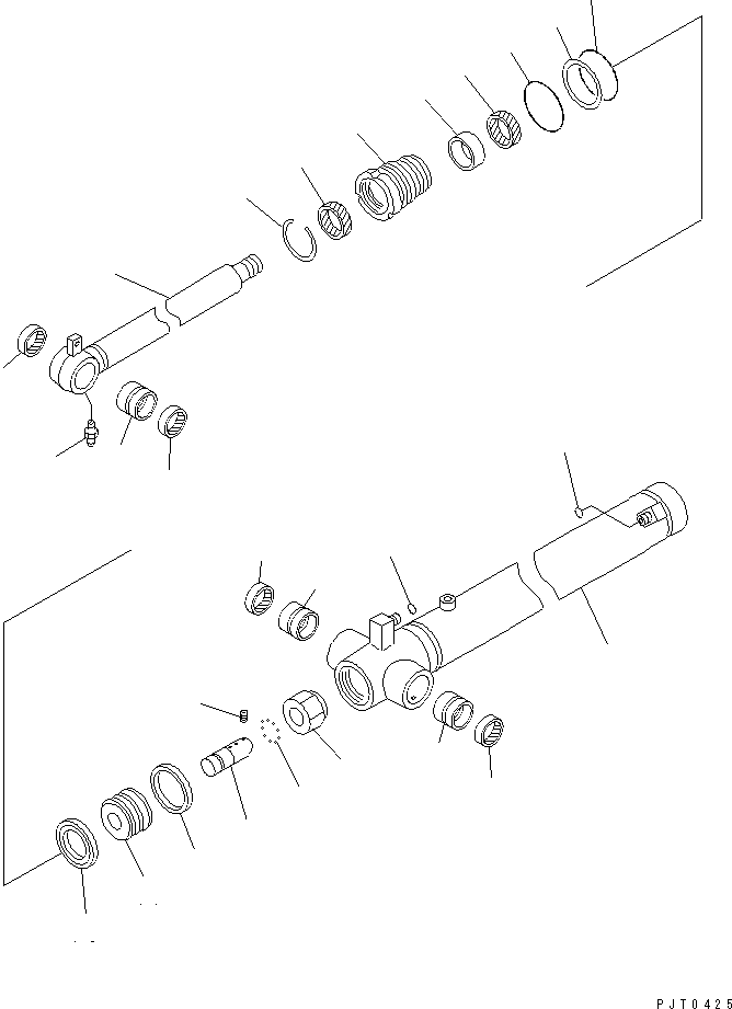 Komatsu parts book diagram for PC58UU-3 S/N 20001-UP: ARM CYLINDER (ARM CRANE AND B. LOCK SPEC.) (INNER PARTS)