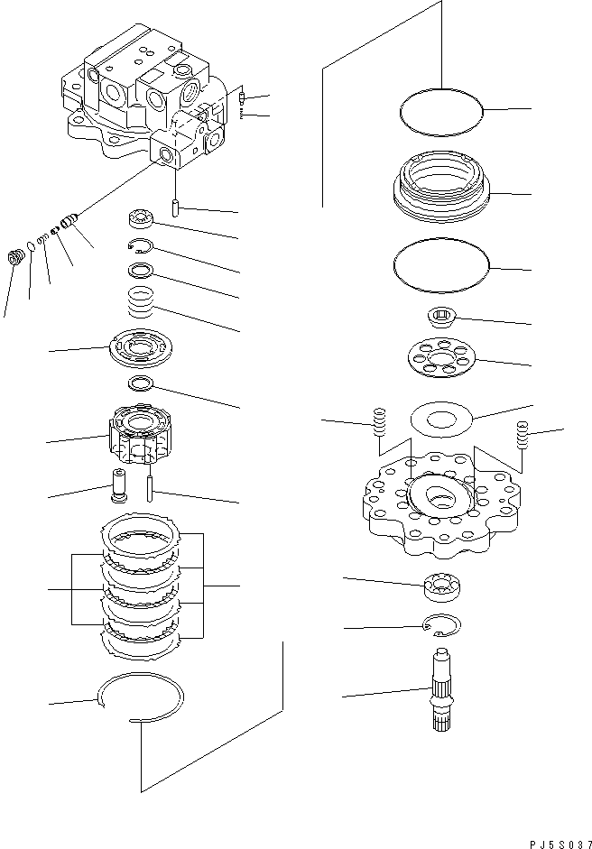 Komatsu parts book diagram for PC58UU-3 S/N 20001-UP: SWING MOTOR (2/3)