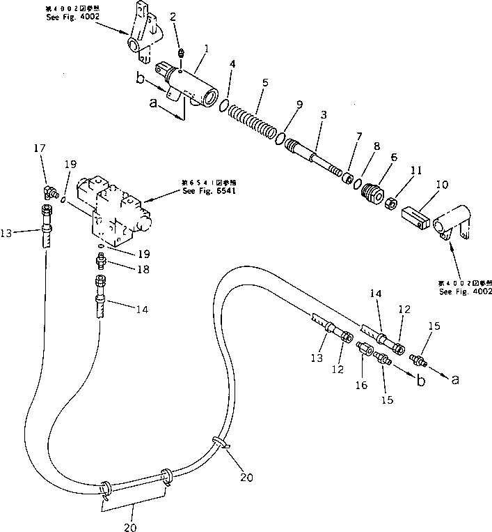 Komatsu parts book diagram for PC60-6S S/N 28001-UP: AUTO DECELERATION PIPING (FOR LONG LEVER CONTROL)