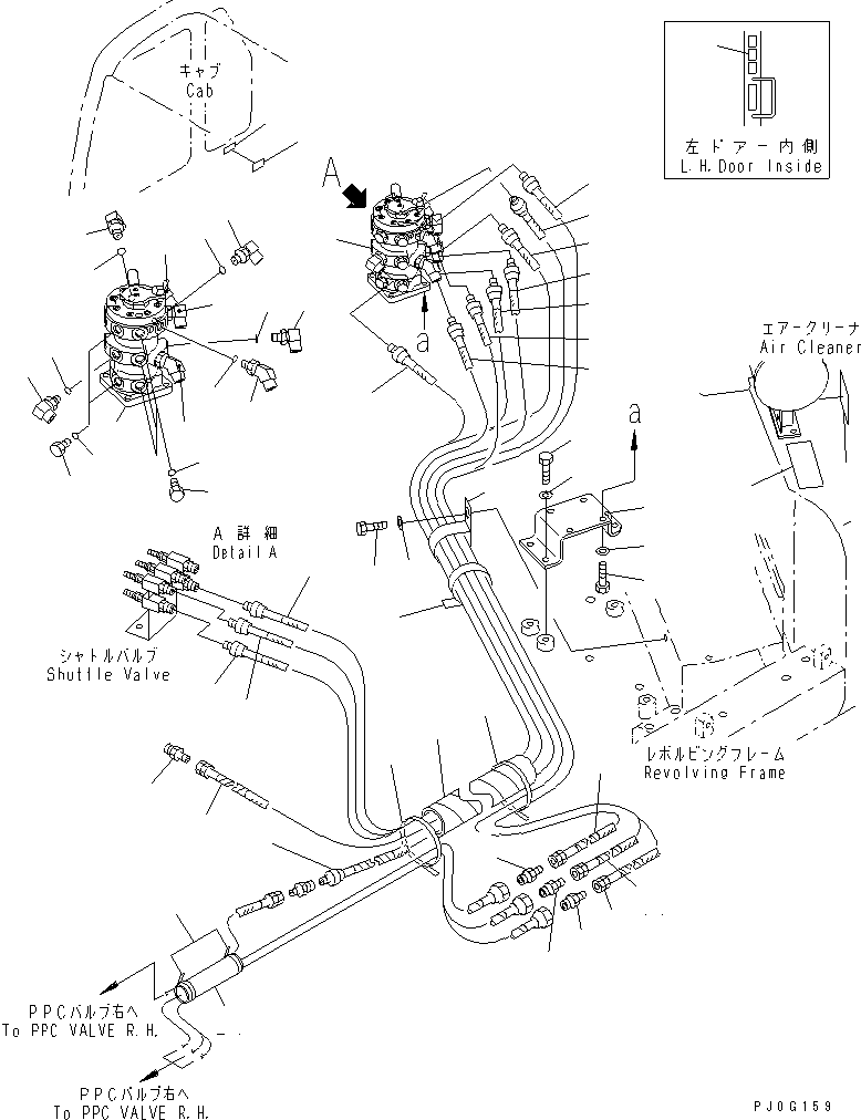 Excavators Komatsu / PC60-7 S/N 45001-UP (With Front Blade Spec.)(pc60-7-c) / MULTIPLE PATTERN 2WAY (FOR I.S.O. ? BACKHOE PATTERN CHANGE VALVE)(#58001-)(150420 : H1280-01A2)