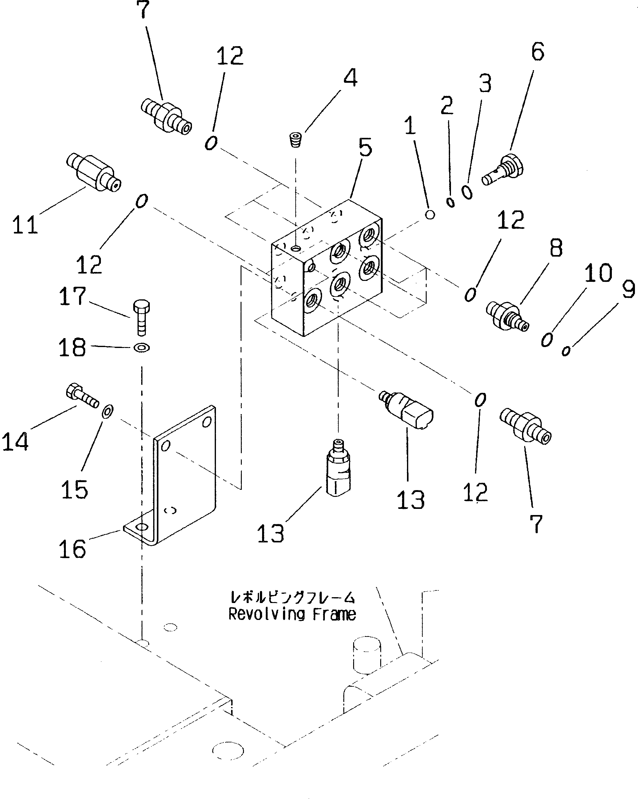Excavators Komatsu / PC60-7 S/N 45001-UP (With Front Blade Spec.)(pc60-7-c) / SHUTTLE VALVE(#45001-52373)(150580 : H1833-01A0)