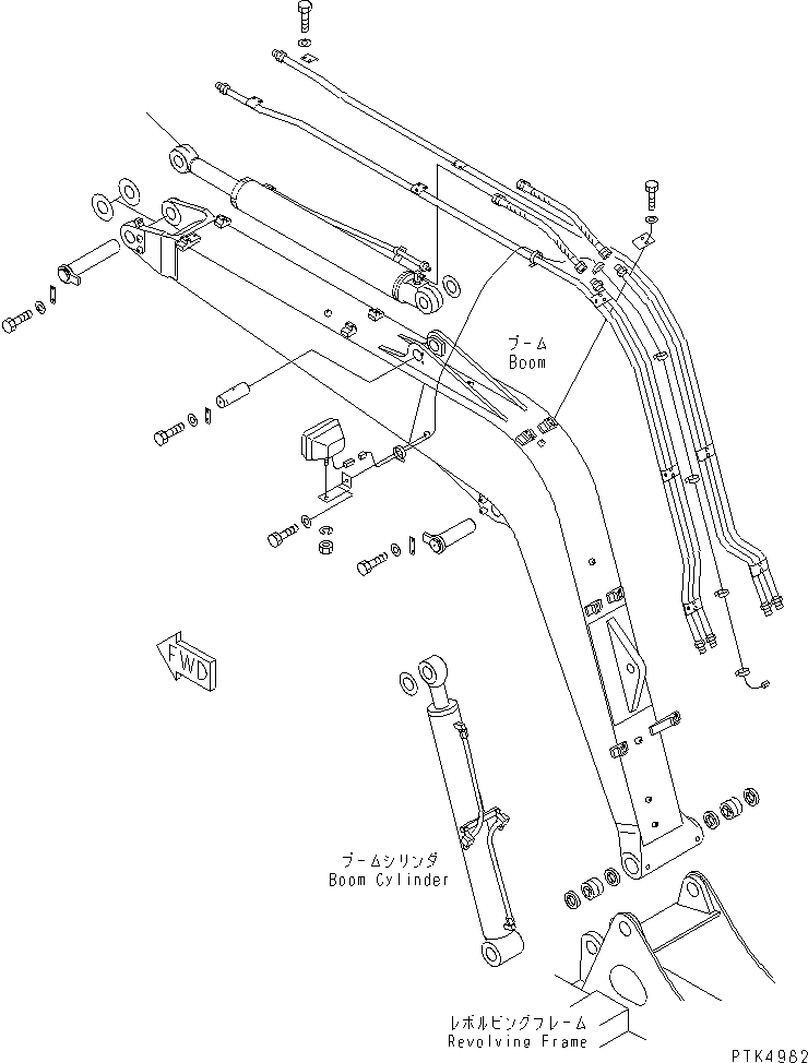 Excavators Komatsu / PC60-7 S/N 45001-UP (With Front Blade Spec.)(pc60-7-c) / ARM CYLINDER(360130 : T1140-01A0)