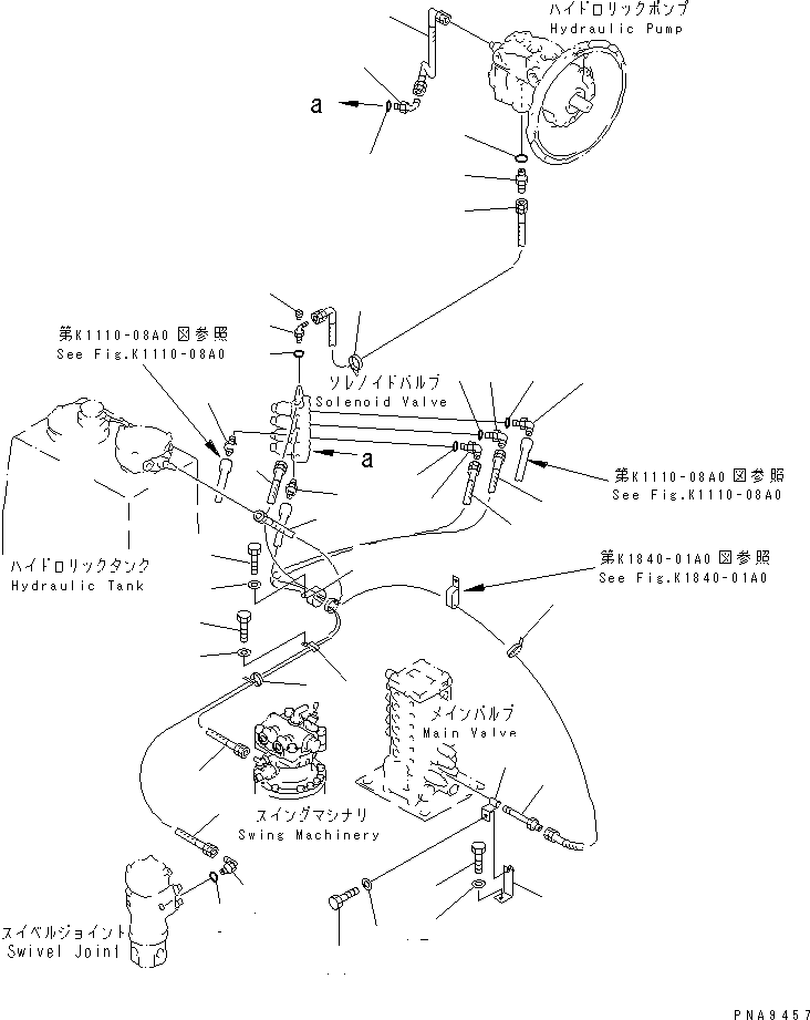 Komatsu parts book diagram for PC60-7E S/N 45001-UP: SOLENOID VALVE LINE(#45001-52373)