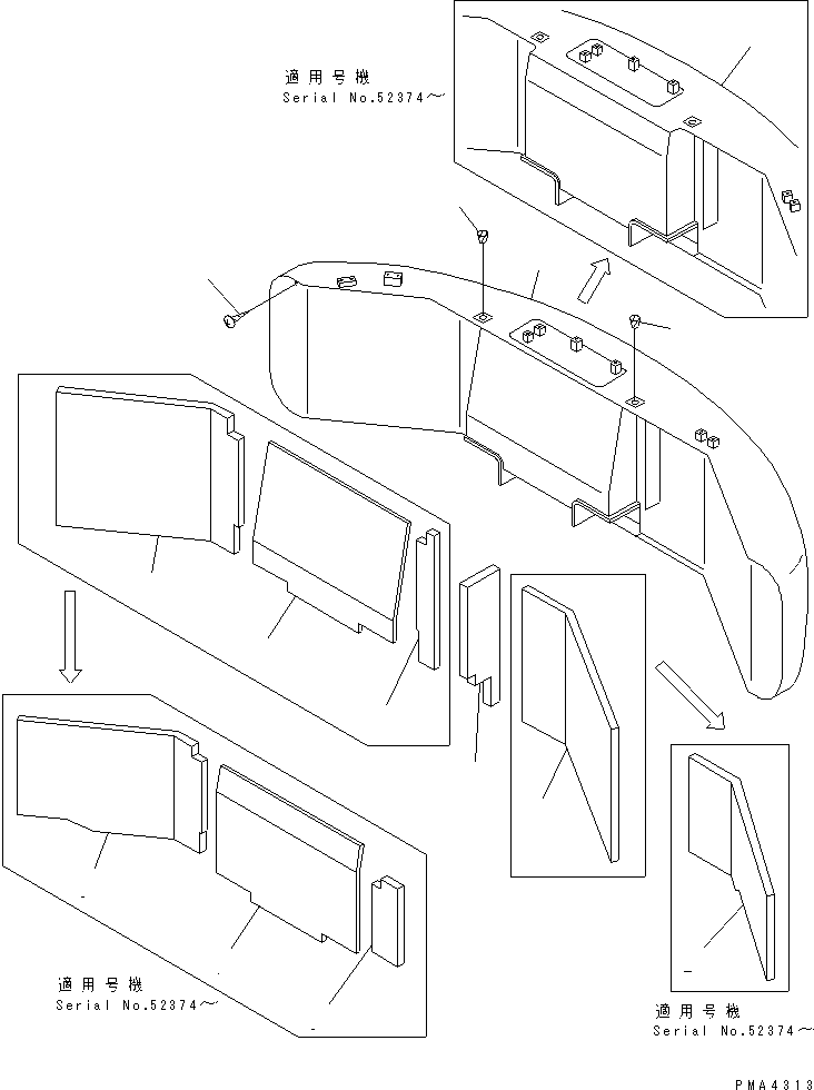 Komatsu parts book diagram for PC60-7E S/N 45001-UP: COUNTER WEIGHT(#45001-58000)