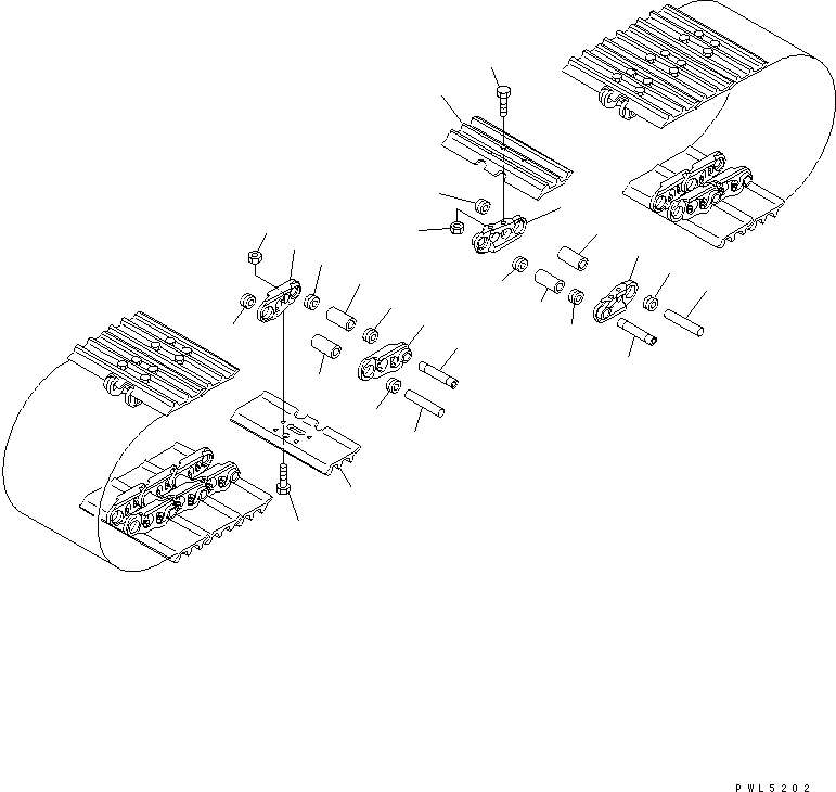 Komatsu parts book diagram for PC60-7E S/N 45001-UP: TRACK SHOE (CITY PAD TYPE) (450MM WIDE)