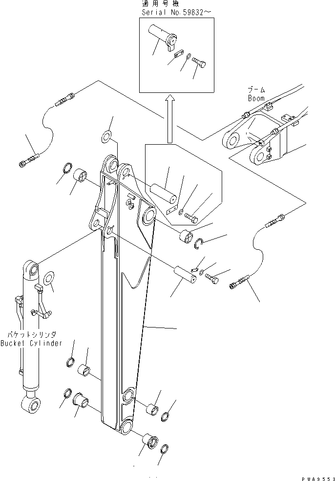 Excavators Komatsu / PC60-7E S/N 45001-UP(pc60-7er) / ARM (STRENGTH TYPE)(360130 : T1210-01A2)