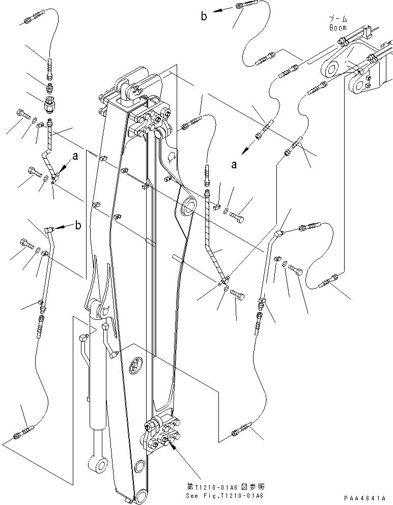 Excavators Komatsu / PC60-7E S/N 45001-UP(pc60-7er) / TELESCOPIC ARM (PIPING)(360190 : T1210-03A5)