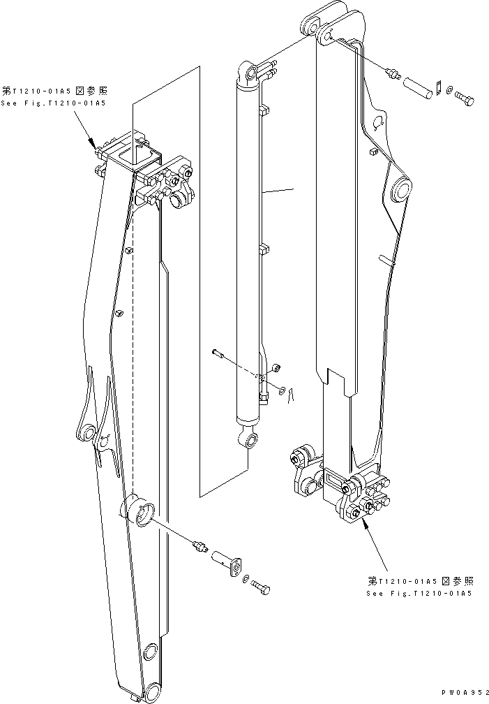 Excavators Komatsu / PC60-7E S/N 45001-UP(pc60-7er) / TERESCOPIC CYLINDER(360210 : T1215-01A0)