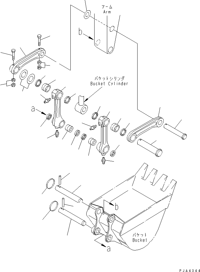 Excavators Komatsu / PC60-7E S/N 45001-UP(pc60-7er) / BUCKET LINK(360230 : T1230-01A0)