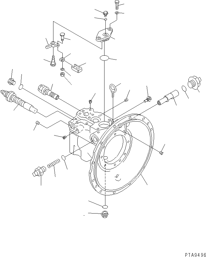 Komatsu parts book diagram for PC60-7E S/N 45001-UP: MAIN PUMP (2/5)(#45001-52373)