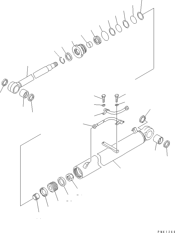 Komatsu parts book diagram for PC60-7E S/N 45001-UP: BOOM CYLINDER (INNER PARTS)(#52374-)