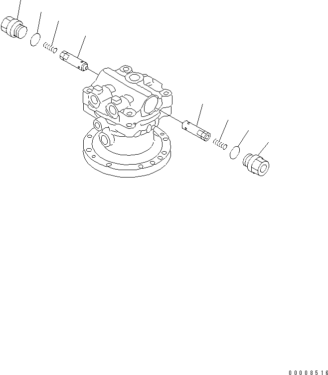 Komatsu parts book diagram for PC60-7E S/N 45001-UP: SWING MOTOR (2/2)(#45001-59570)