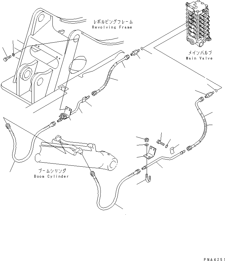 Komatsu parts book diagram for PC60-7 S/N 45001-UP: BOOM DRIFT LINE(#45001-58000)