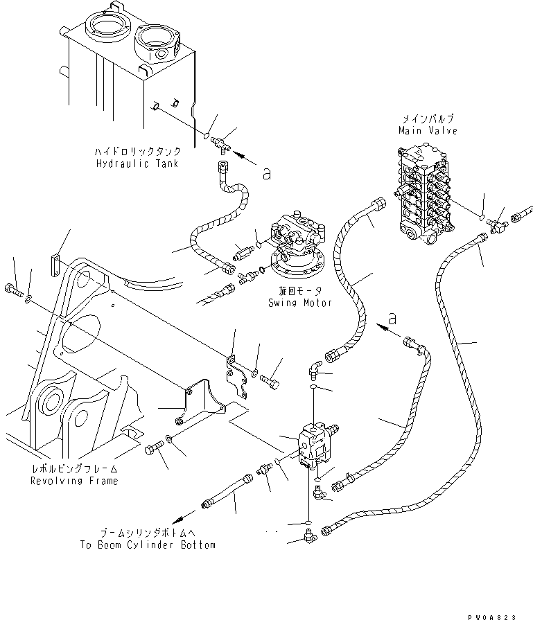 Komatsu parts book diagram for PC60-7 S/N 45001-UP: BOOM LOCK VALVE(#58001-)